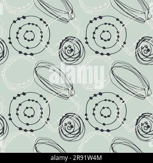 Pattern Hand Drawn Doodle Circles And Shapes Vector Illustration Stock