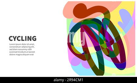 Road Bike Contemporary Abstract Style Cycling Vector Illustration Stock