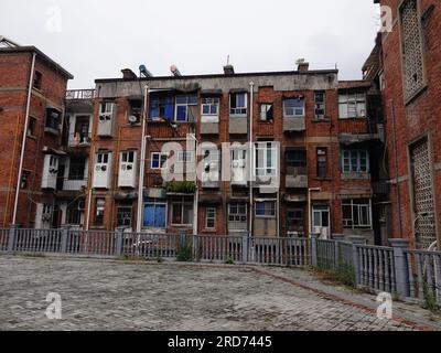 Yichang China July Tiles Fall Off The Exterior Wall Of A