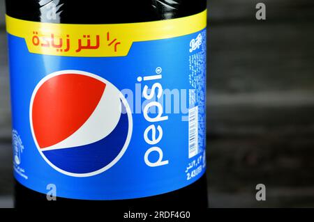 Cairo Egypt July Pepsi A Cola Flavor Plastic Bottle A