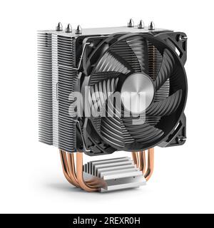 Cpu Cooler With Heatpipes Isolated On White Background D Illustration