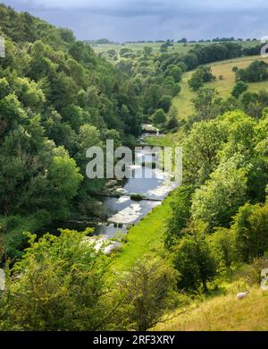 The River Lathkill At Lathkill Dale Over Haddon Village Derbyshire