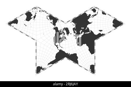 World Map With Latitude Lines Gnomonic Projection Plan World