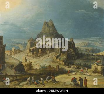 The Tower Of Babel Th Century By Hendrick Van Cleve Iii Stock Photo