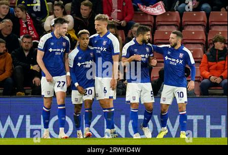 Ipswich Town S Omari Hutchinson Celebrates His Goal During The Sky Bet