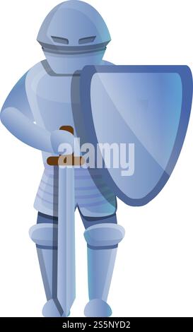 Knight Head Armor Circle Cartoon Stock Vector Image Art Alamy