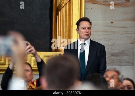 Elon Musk Arrives Before President Donald Trump Speaks At The Future