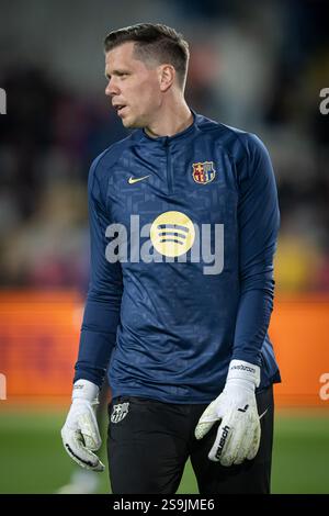 Wojciech Szczesny Of FC Barcelona Warms Up During The Spanish League