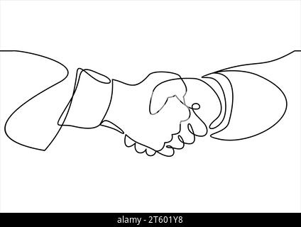 Handshake Sketch Business Concept People Handshakes Vector Doodles