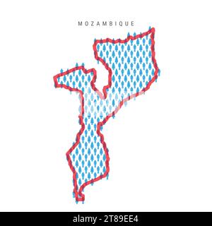 Mozambique Population Map Stick Figures Mozambican People Map With