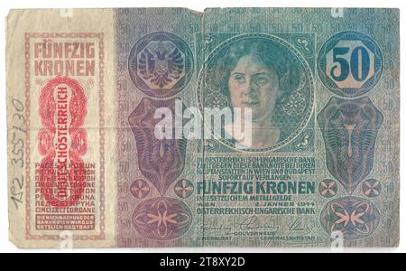 Banknote 50 Crowns Austro Hungarian Bank Mint Authority Josef