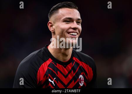 Milan Italy 2 December 2023 Jan Carlo Simic Smiles During Warm Up