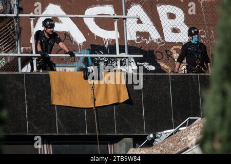 Mossos D Esquadra Police Officers Seen During The Eviction More Than