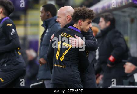 Anderlecht S Theo Leoni And Anderlecht S Head Coach David Hubert