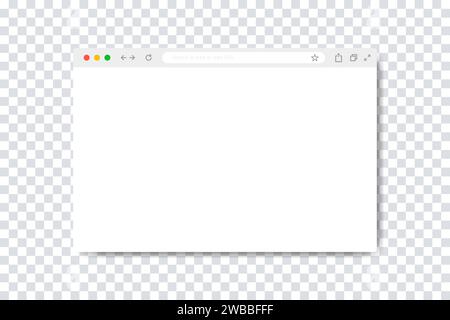 Browser New Window Website Mockup Empty Simple Web Bar Blank Flat