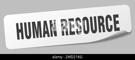 Human Resource Sticker Human Resource Rectangular Label Isolated On