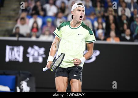 Holger Rune Of Denmark During The Australian Open AO 2024 Grand Slam