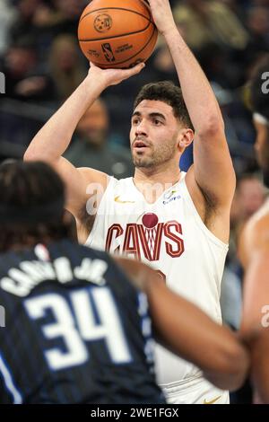 Cleveland Cavaliers Forward Georges Niang Dribbles Up Court Against The