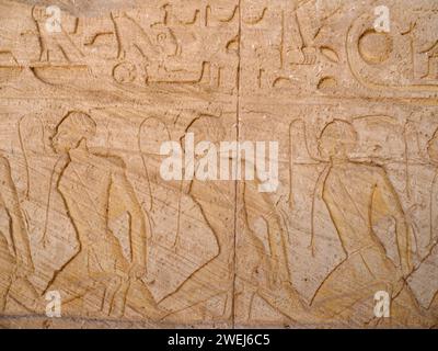 Frieze Outside The Great Temple Of Abu Simbel With Its Four Iconic