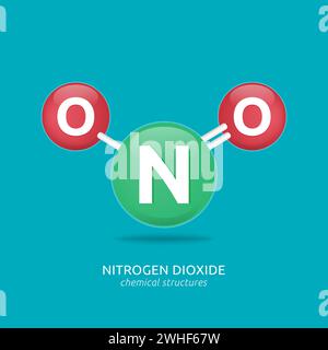 Nitrogen Dioxide No Molecule Structural Chemical Formula And