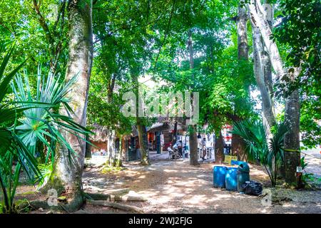 Mexican Handicrafts For Sale In Cob Quintana Roo Mexico Stock Photo