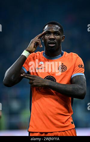 Inter Milan S Marcus Thuram Celebrates After Scoring His Sides First