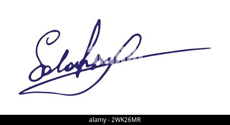 Fake Signature Hand Drawn Sample Own Autograph Fictitious Handwritten