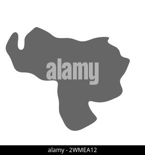 Venezuela Map Outline Smooth Simplified Country Shape Map Vector