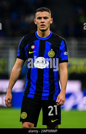 Kristjan Asllani Of Inter Fc In Action During The Italian Serie A