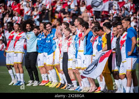 Players Of Rayo Vallecano Celebrate The Victory During The Spanish