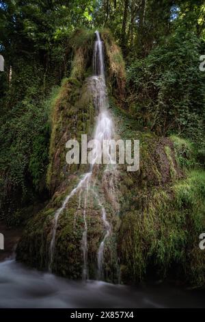 Waterfall In The Monasterio De Piedra Nu Valos Zaragoza Spain Stock