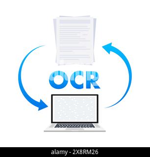 OCR Optical Character Recognition Document Scan Process Of