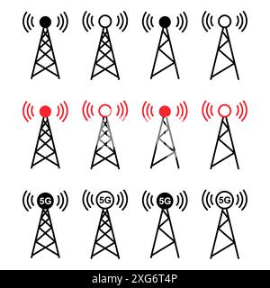 Gsm Tower Icon Outline Gsm Tower Vector Icon For Web Design Isolated