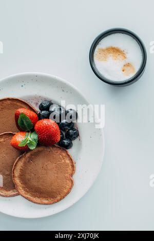 Chocolate Crepe On Dish Stock Photo Alamy