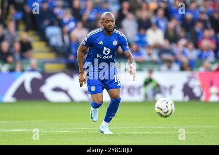 Jordan Ayew Of Leicester City In Action During The Leicester City FC V