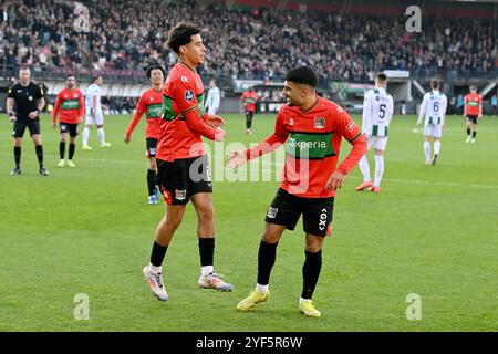 GRONINGEN L R Sami Ouaissa Of NEC Nijmegen Thom Van Bergen Of FC