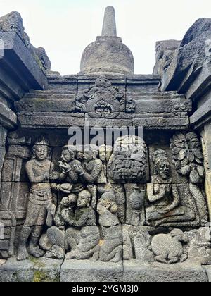 Indonesia Java Island Borobodur Buddhist Site Stock Photo Alamy