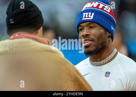 New York Giants Tyrone Tracy Jr Runs The Ball During An Nfl Football