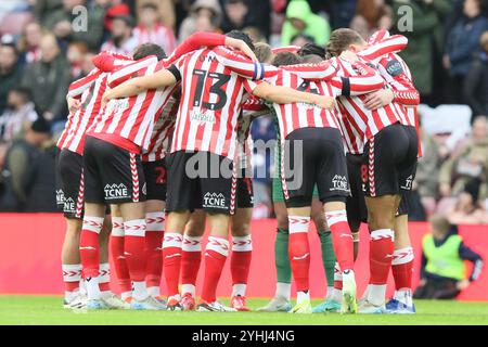 Sunderland Huddle Before The Sky Bet Championship Match Derby County Vs