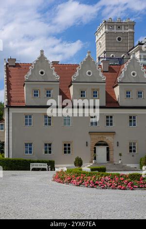 Flowers In The Windows Of Historic Building In Prague Czech Republic