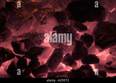 Burning Coal Close Up Of Red Hot Coals Glowed In The Stove Stock Photo