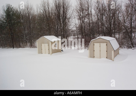 Garden Sheds Rochester Ny snow fall in bambi drive rochester ny usa stock photo, royalty Garden Sheds Rochester Ny snow fall in bambi drive rochester ny usa stock photo, royalty