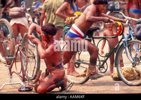 Acculturated Brazilian Indian Xingu Amazon Rainforest Brazil Yaulapiti