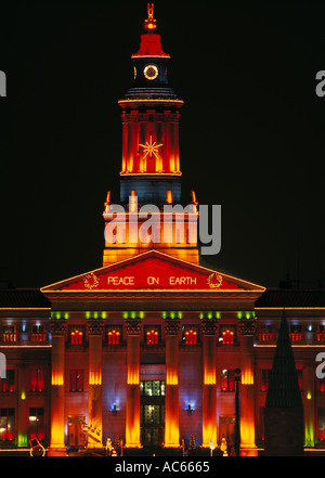denver city county building decorated with christmas denver city hall christmas lights