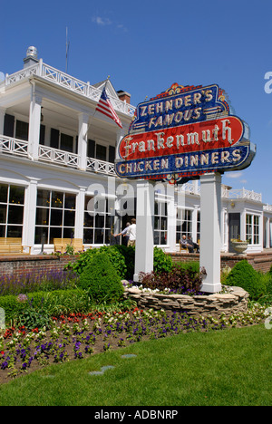 Zehnders z cafe Zehnder's Restaurant. Drag the map around and select different hotspots to learn about interesting locations.