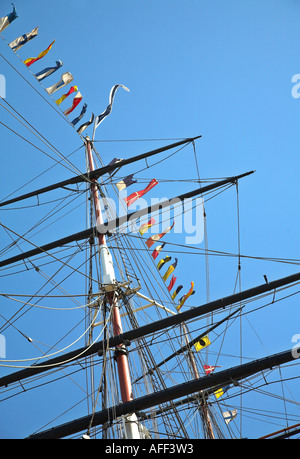 Masts And Rigging Of The Cutty Sark At Greenwich Stock Photo Alamy