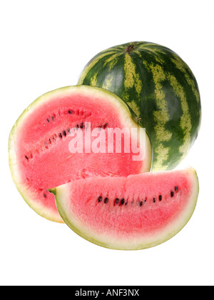 Watermelon Slice Detail Isolated On White Background Stock Photo Alamy