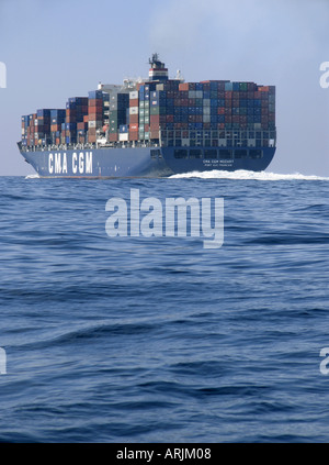 Container Ship Cma Cgm Mozart Underway In The English Channel