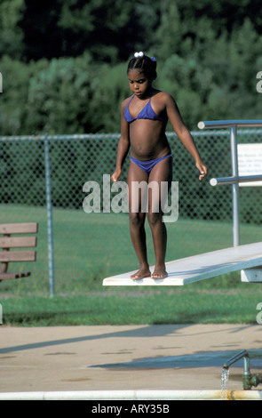 Public Swimming Pools With Diving Boards girl jumps off diving board into backyard swimming pool stock Public Swimming Pools With Diving Boards girl jumps off diving board into backyard swimming pool stock