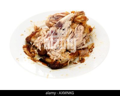 Roast Chicken Carcass Remains Stock Photo Alamy